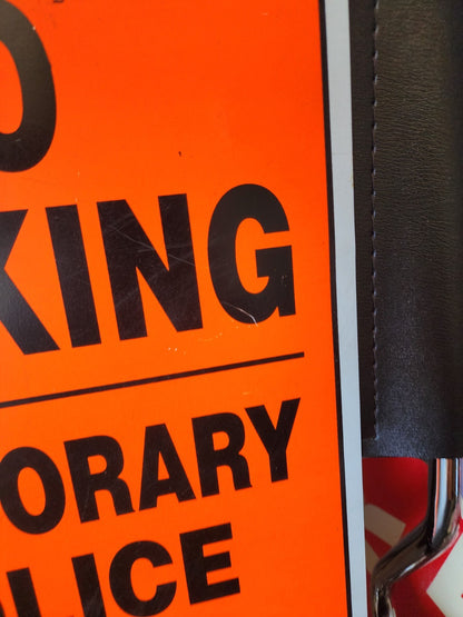 No Parking - Temporary Police Order Plastic Sign 12" x 18"