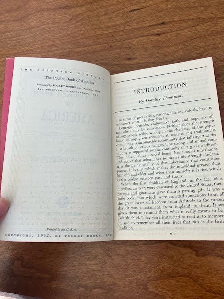 Vtg Pocket Book - THE POCKET BOOK OF AMERICA