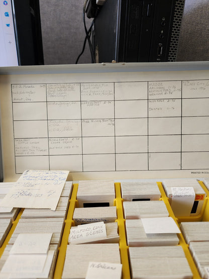 Vintage SV Smith Victor Metal Slide File Case Made In Griffith, IND USA Blue 