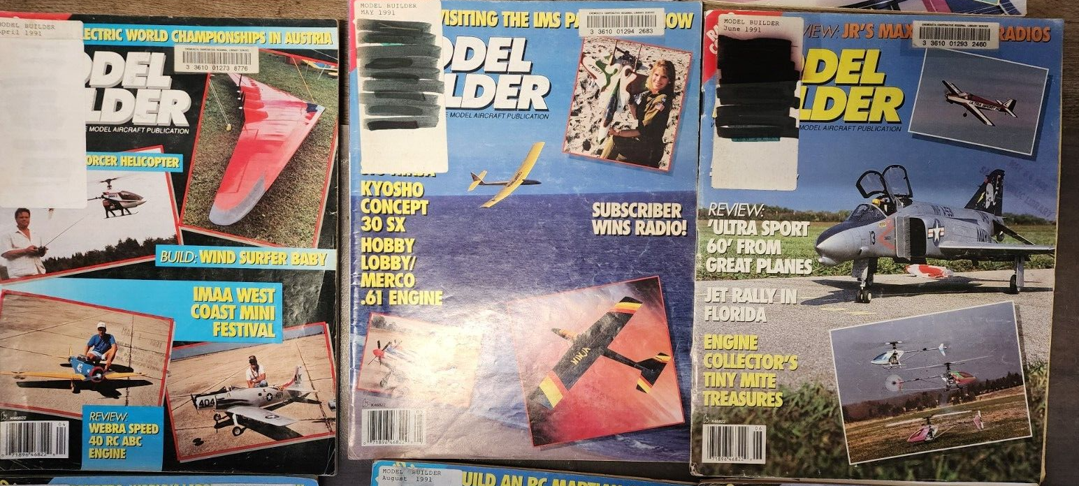Model Builder Airplane Aviation Magazines RC Modeler 1991 full year 12 issues
