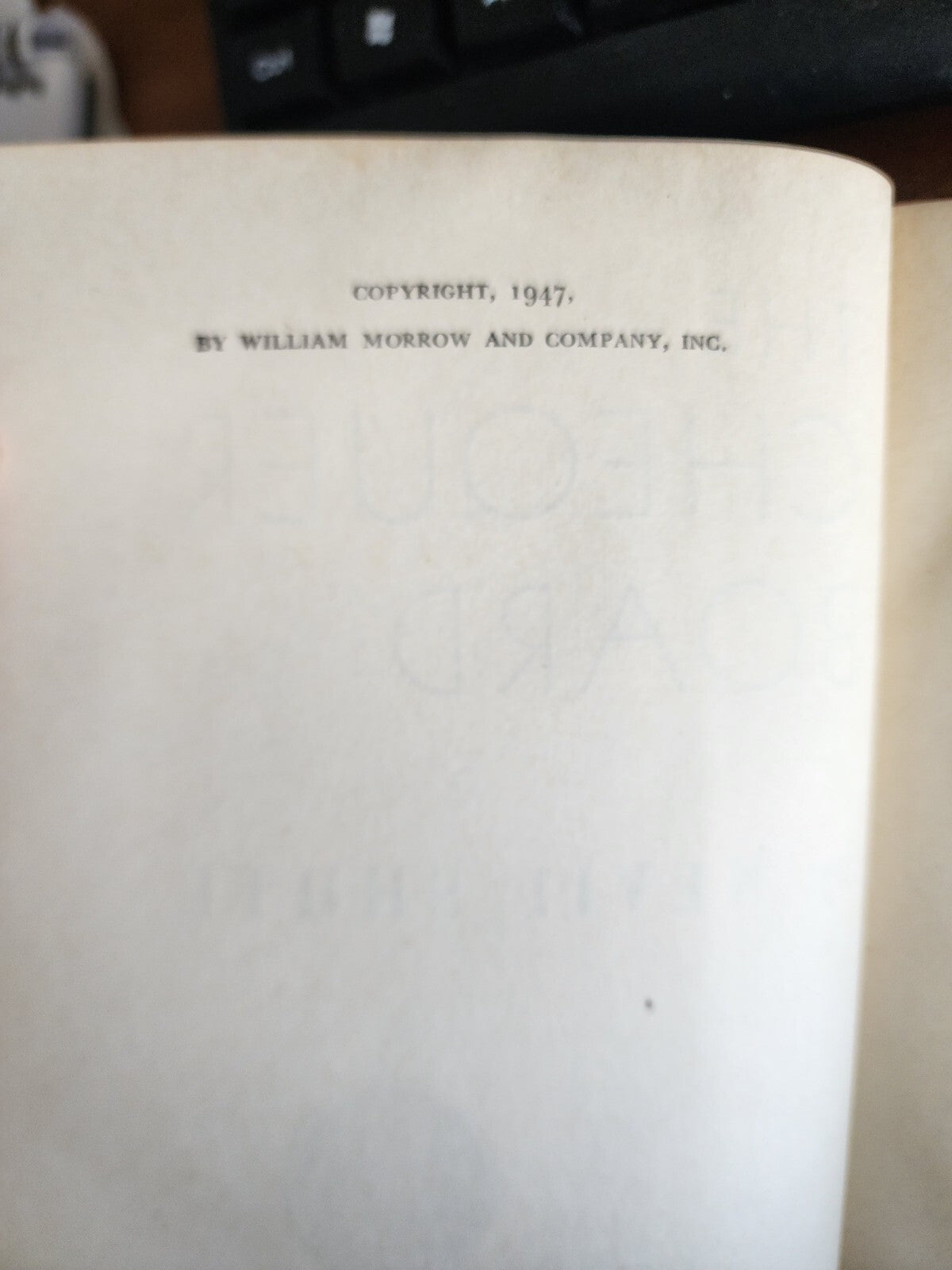 The Chequer Board by Nevil Shute 1947