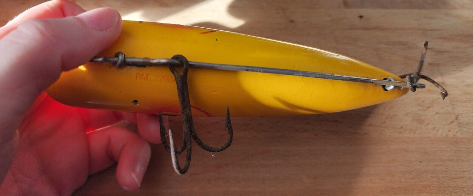 Vtg Nelson Salmon Plug 6"  Fishing Lure Orange Red Gills