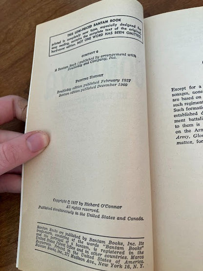 Bantam Book: COMPANY Q by Richard O'Connor