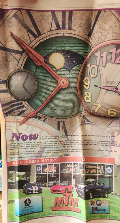 Newspaper December 31, 1999, Millenium Notebook, Albany (OR)