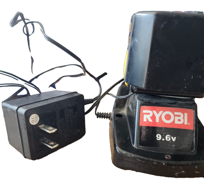 Genuine RYOBI Rechargeable 9.6V Battery and Charger (Not Tested)