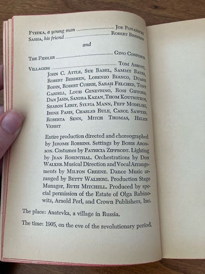 Vtg Pocket Book - Fiddler on the Roof by Joseph Stein