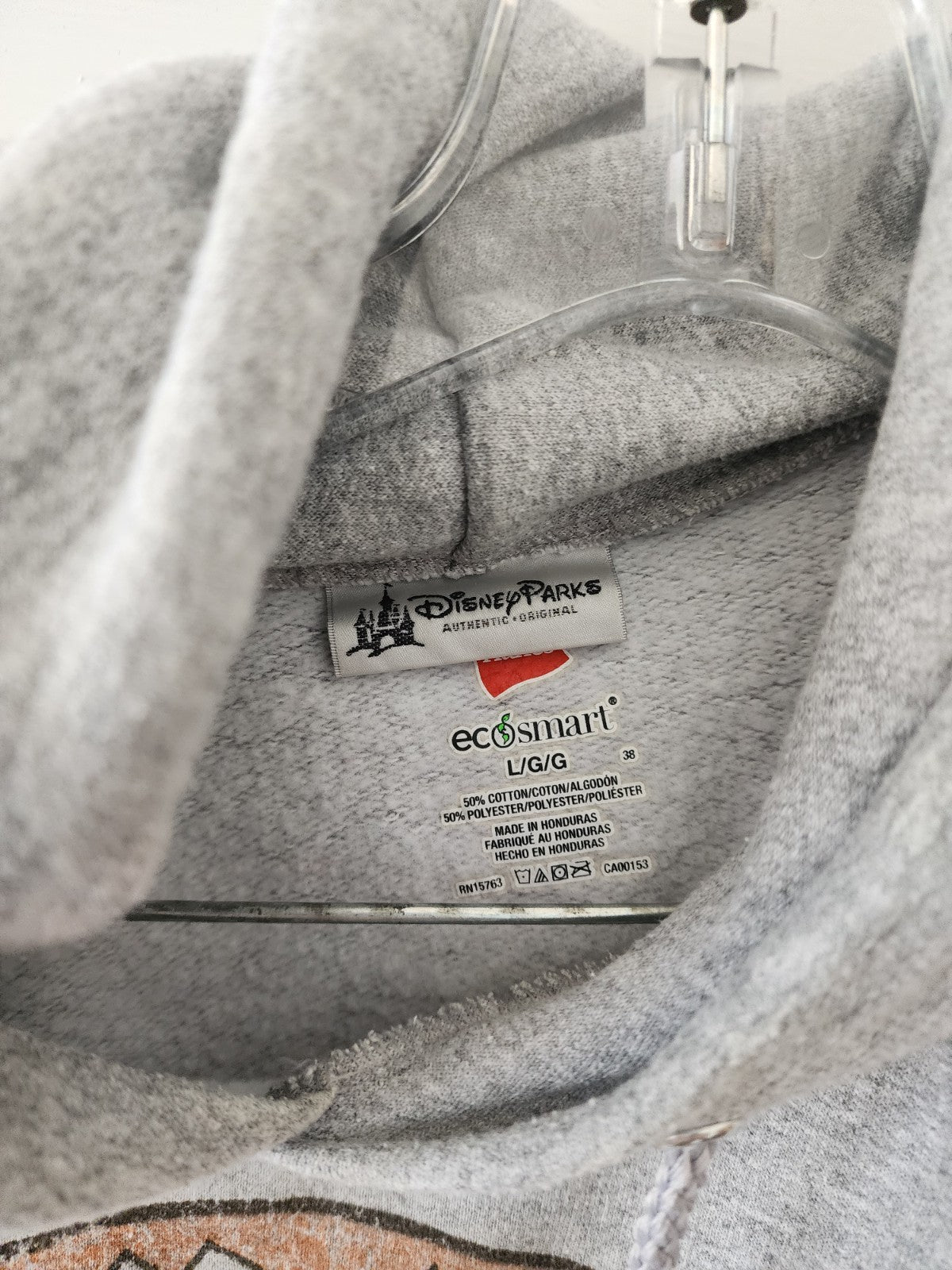 Disneyland Grey Vintage Style Sweater Hoodie Sz Large