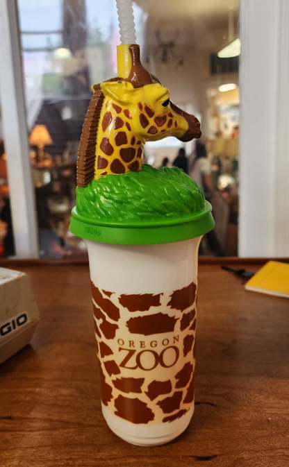 Vintage Giraffe Head Souvenir Oregon Zoo Cup