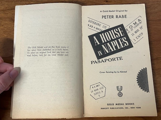 Vintage Paperback - Peter Rabe: A HOUSE IN NAPLES