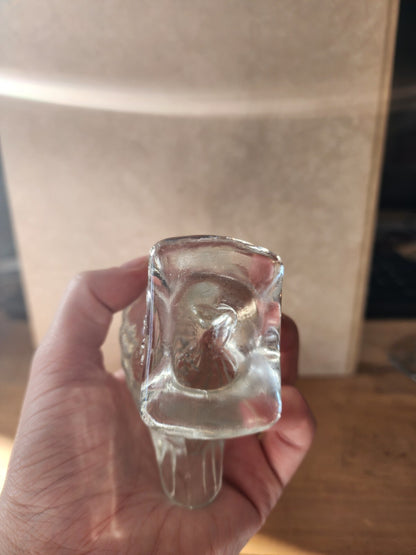 Vintage 4 1/2" Clear Glass Goose Figurine