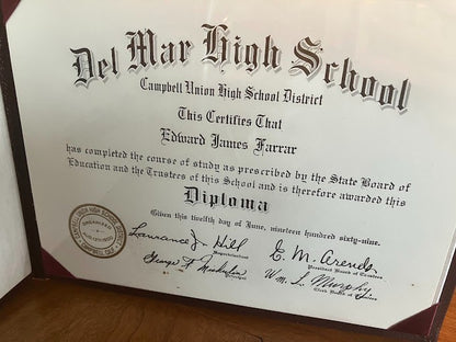 Graduation Diploma - Del Mar High School