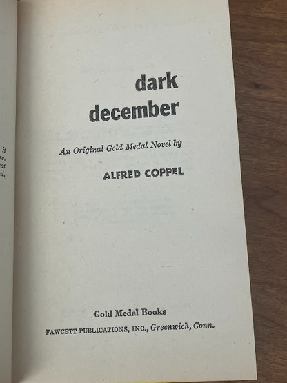 Alfred Coppe: Dark December - Gold Medal Book PB