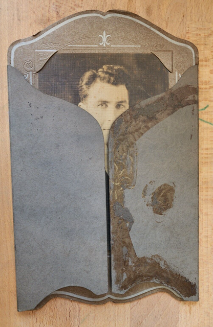 Antique Photograph Formal Photo of a Man in Cardboard Frame
