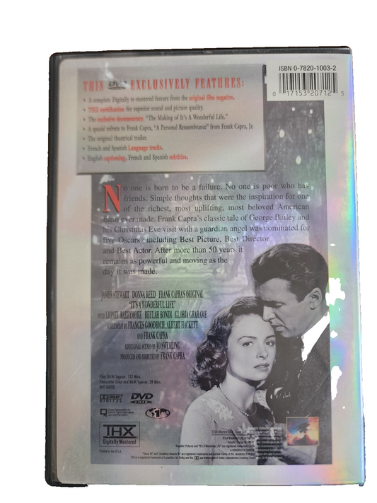 It's a Wonderful Life (DVD) Silver Screen Classics Jim Stewart THX