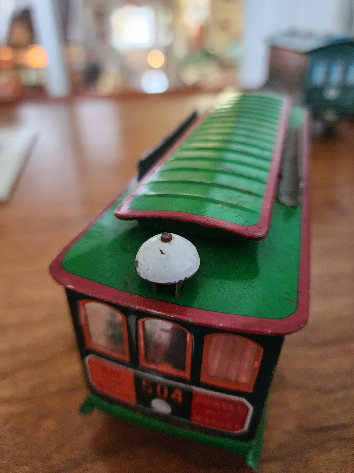 Vtg #504 POWELL & MASON Sts. Municipal Railway Tin Litho Friction Cable Car