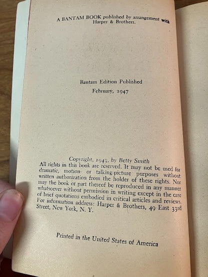 Bantam Books - A Tree Grows in Brooklyn by Betty Smith