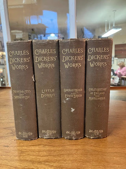 Charles Dickens' Works - Edition Late 1800's - lot of 4