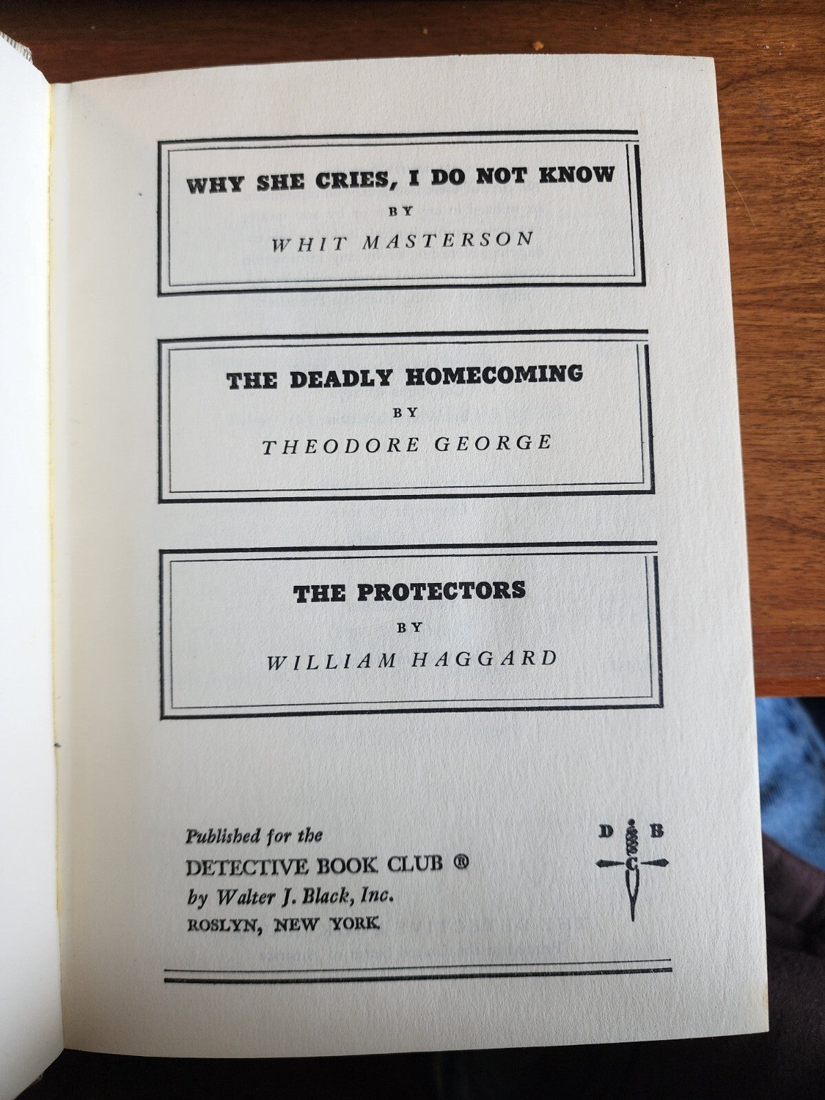 Vintage Detective Book Club: Three Classic Mysteries in One! (1972)