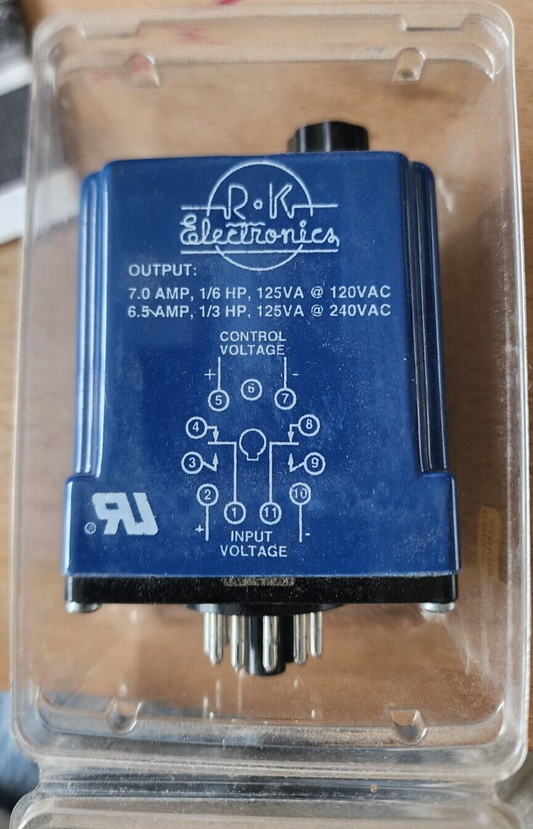 R-K Electronics Delay Timer Relay CCB-115A-2-1M 115 Volt .01-1 Minute