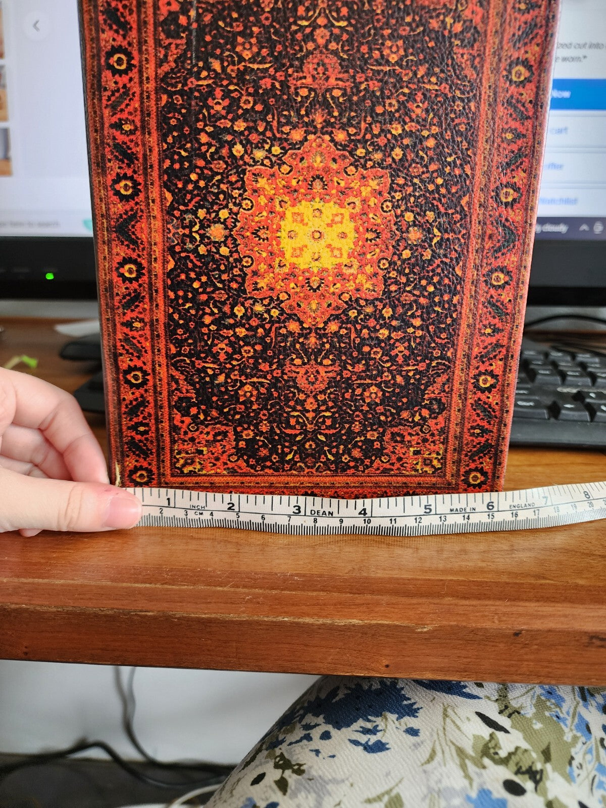 Hidden Compartment Faux Lined Book Magnet Close