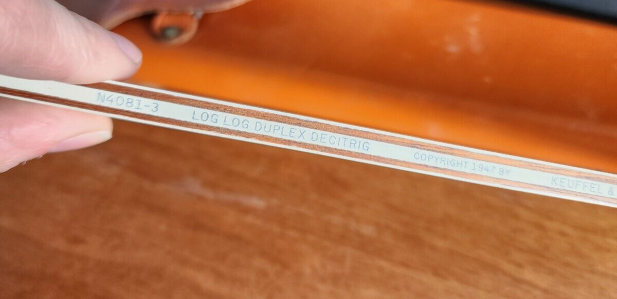 VTG K&E Model 4081-3S Log Duplex Slide Rule with Leather Case