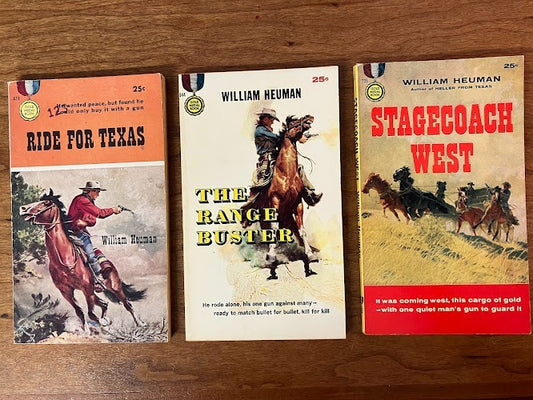 GOLD MEDAL PULP WESTERNS by William Heuman - lot of 3