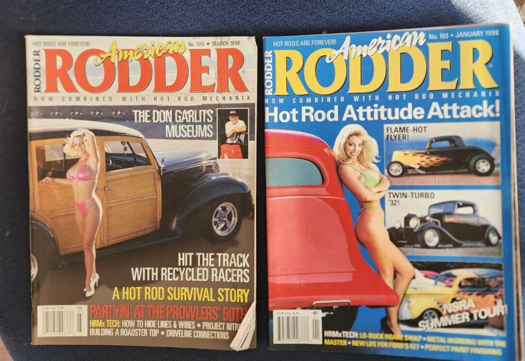 LOT OF 2 AMERICAN RODDER MAGAZINES---- JANJUARY & JULY 1998