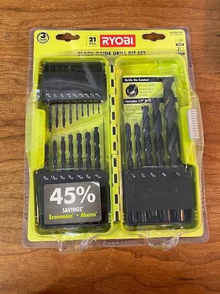 RYOBI - Black Oxide Drill Bit Set (15-Piece)