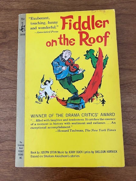 Vtg Pocket Book - Fiddler on the Roof by Joseph Stein