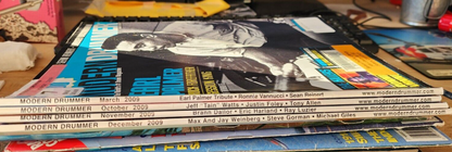 Lot of 4 Drummer Magazine from 2009 Mar, Oct, Nov, Dec