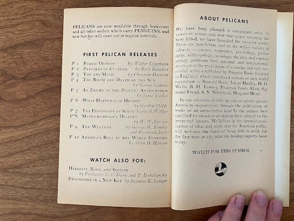 Pelican Books - Mathematician's Delight/The Birth and Death of the Sun-lot of 2