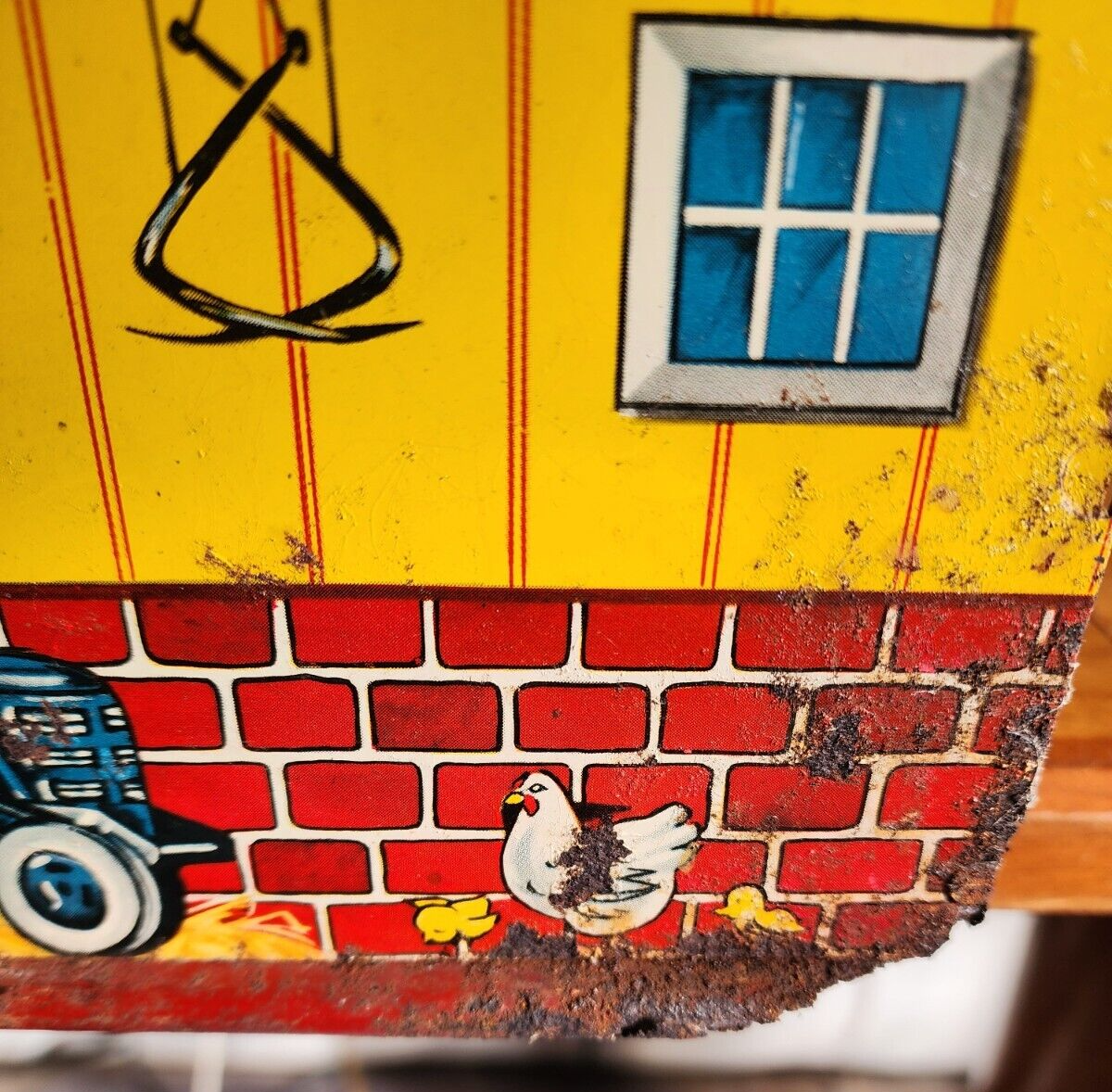 Vtg Marx Tin Litho THE MAGIC Barn Garage 1950s