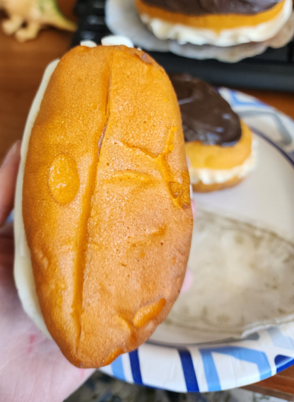 Lot of 6 Display Food Prop Boston Cream Donuts