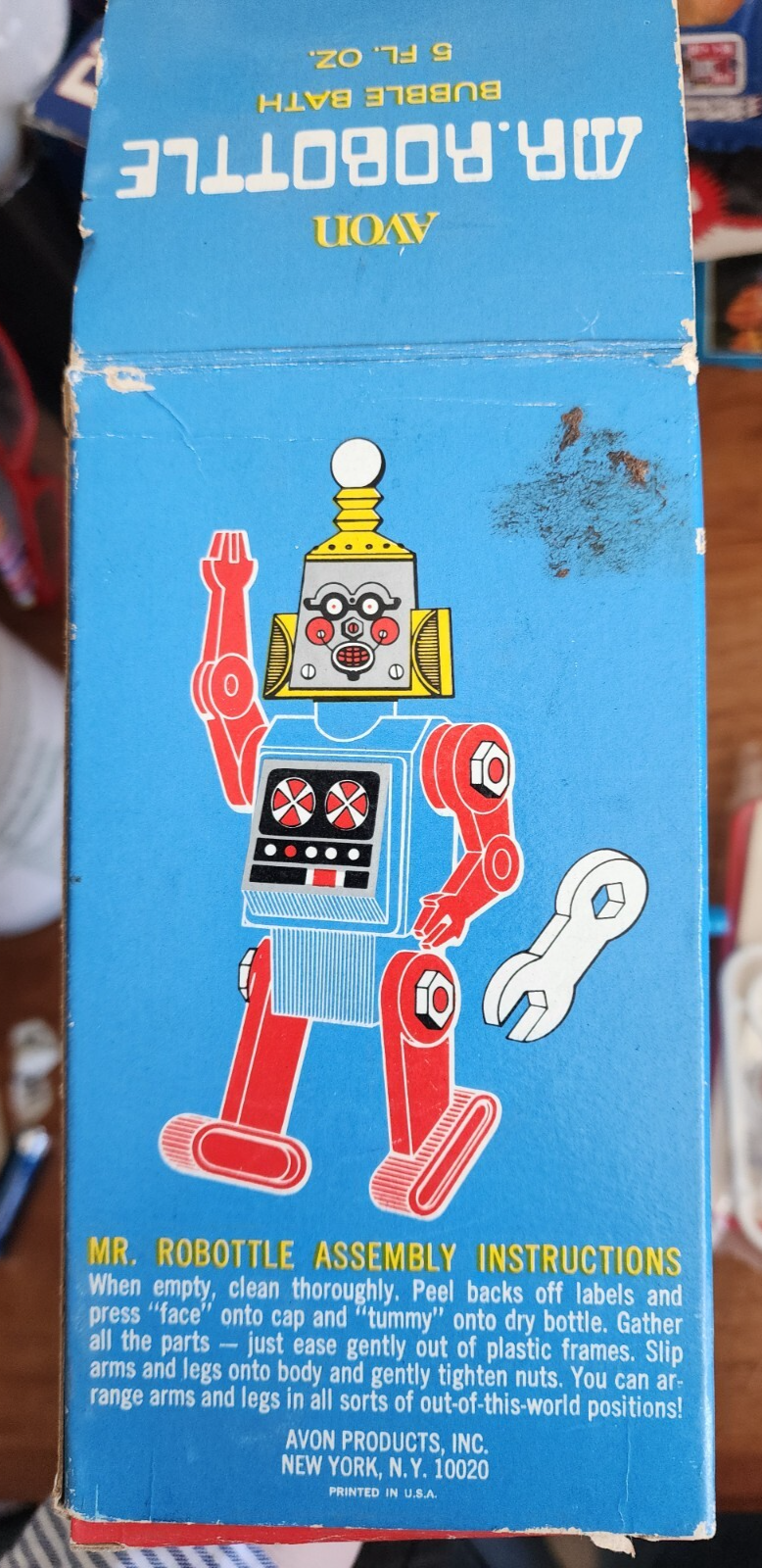 Vintage Avon Mr. RoBottle Bubble Bath Robot