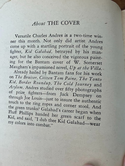 Vtg Paperback - Kid Galahad Paperback By Francis Wallace