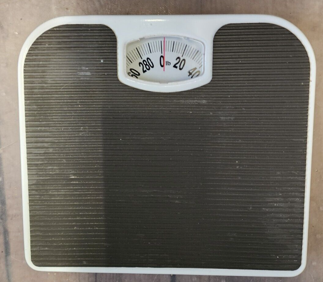 White Analog Scale 300 LB Capacity 