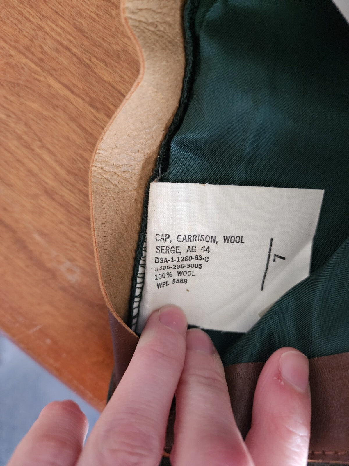 US Garrison Cap 7 Grey Wool Serge Dress Uniform Military Hat