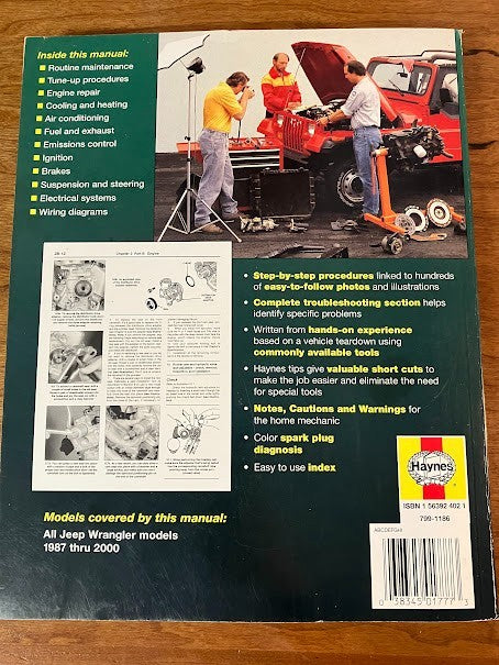 Jeep Wrangler 1987-00 All Models - Haynes Repair Manual
