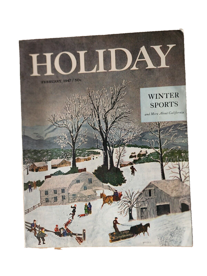 1947 FEBRUARY HOLIDAY MAGAZINE - WINTER SPORTS