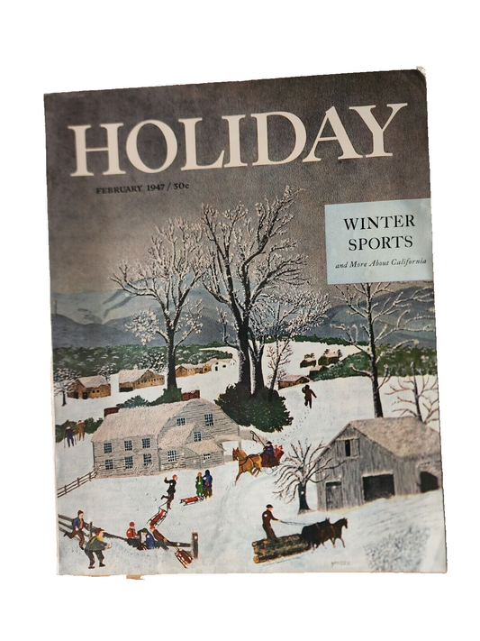 1947 FEBRUARY HOLIDAY MAGAZINE - WINTER SPORTS