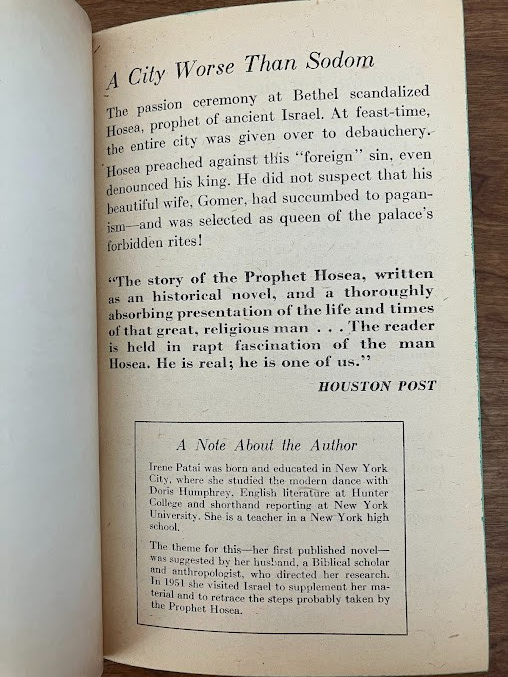 Vtg Paperback - The Valley of God by Irene Patai