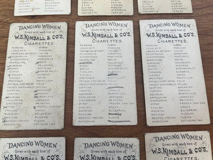 W.S. Kimball Tobacco Trade Cards: Dancing Women