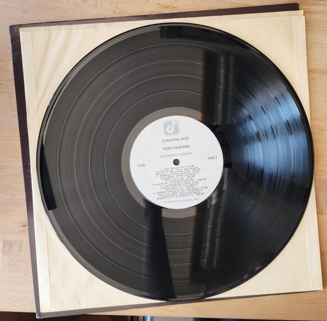 Rosie Sings Bing by Rosemary Clooney Record