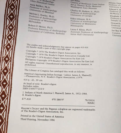 America's Fascinating Indian Heritage by Reader's Digest Editors 1986