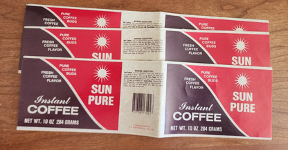 Lot of 3 instant Coffee Sticker Prop