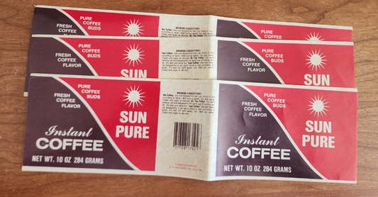 Lot of 3 instant Coffee Sticker Prop