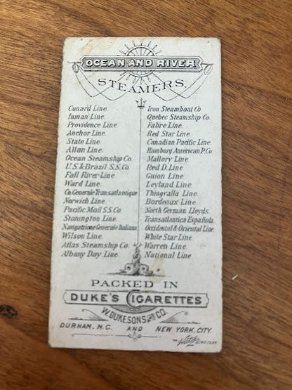 Tobacco Cards: Ocean and River Steamers Duke's Cigarettes - lot of 7