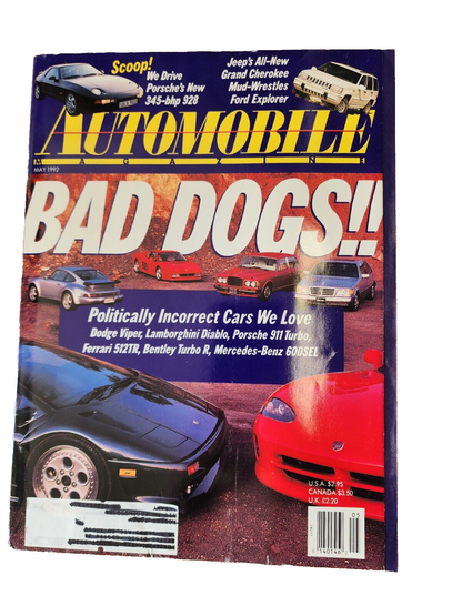Automobile Magazine May 1992 - Bad Dogs! M194