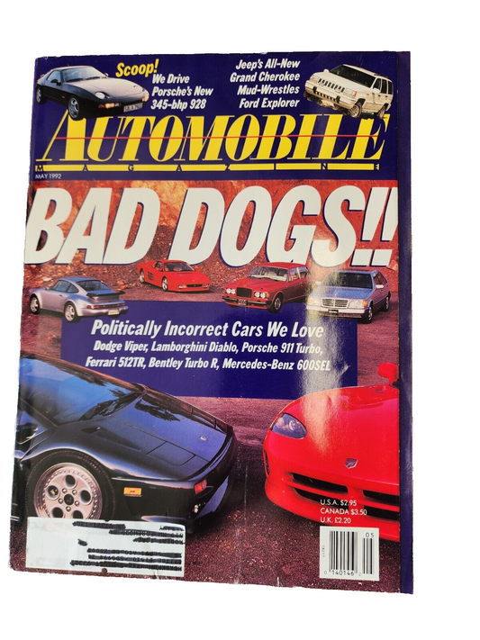 Automobile Magazine May 1992 - Bad Dogs! M194