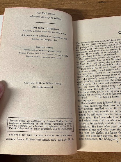 Vtg Paperbacks - lot of 2 - Wilson Tucker